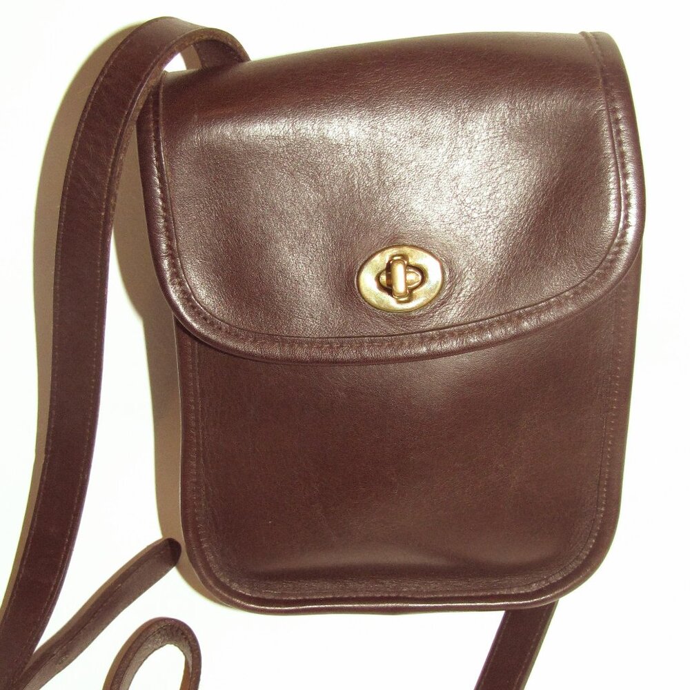 Vintage Coach Brown Small Sidepack #9978